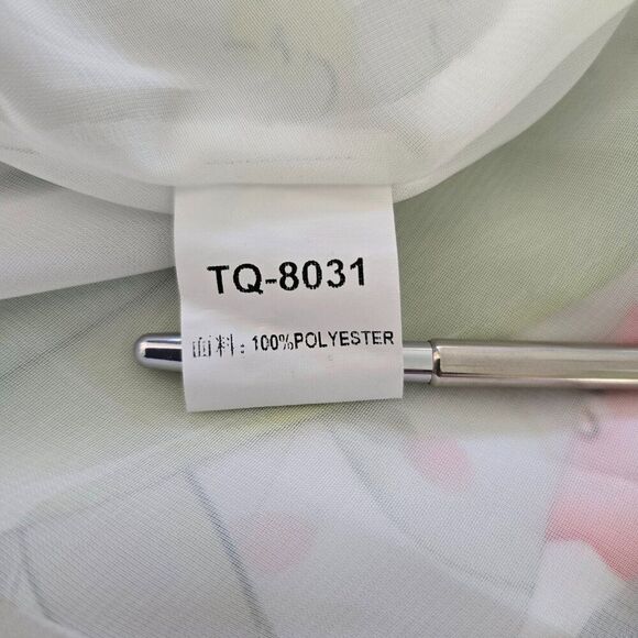 MOOERKERR Dress Floral Embroidered Body Sleeveless Back Zip Sz M - Picture 12 of 13